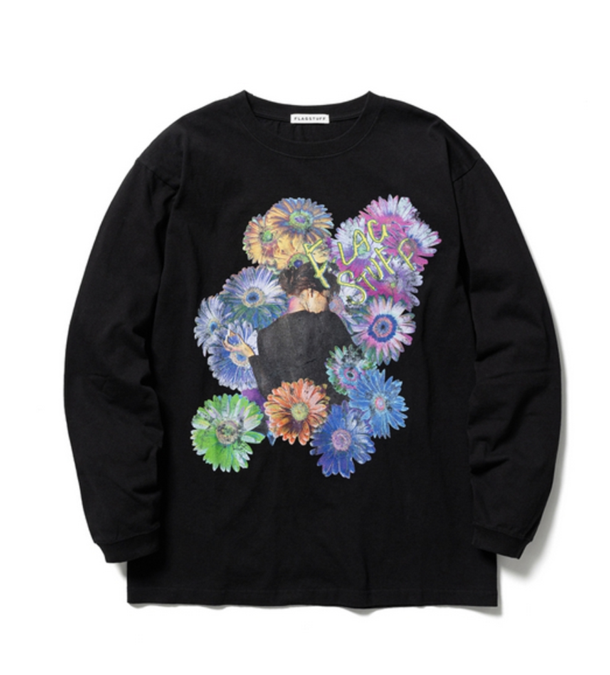 "FLOWER" L/S TEE *ブラック*