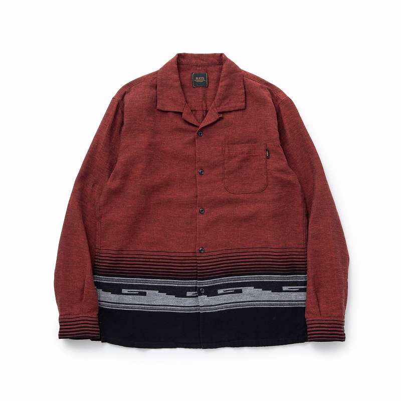 NATIVE JAQUARD SHIRT *レッド*