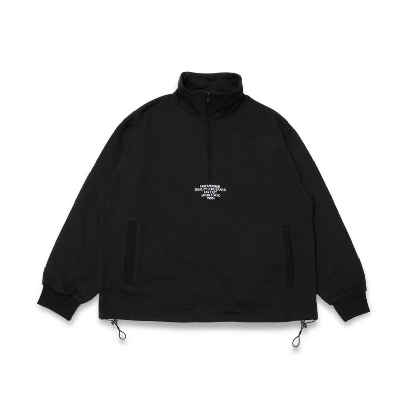 HALF ZIP SWEAT SHIRT *ブラック*