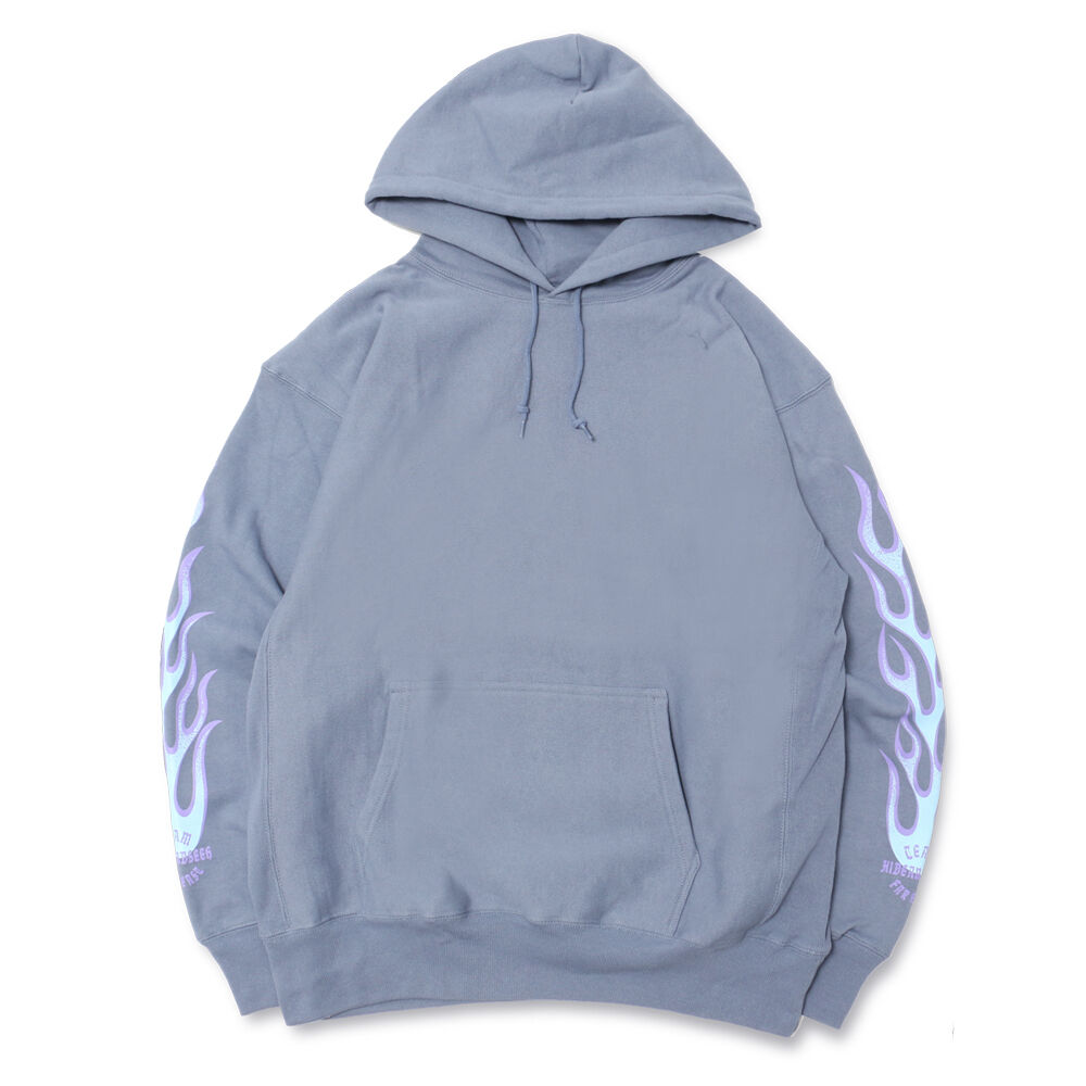 FLAME HOODED SWEAT SHIRT *ダークブルー*