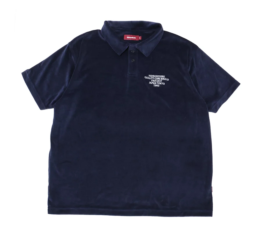 Velour Polo *ネイビー*