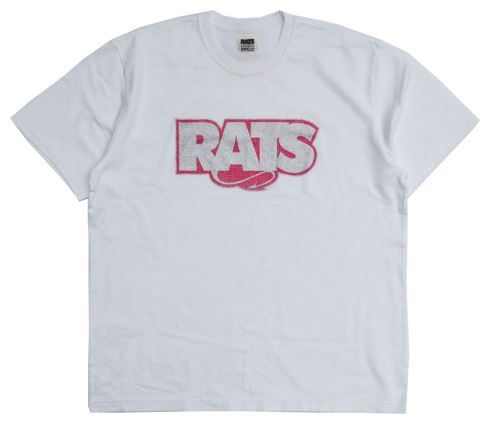 GLITTER BOX LOGO TEE *ホワイト×ピンク*