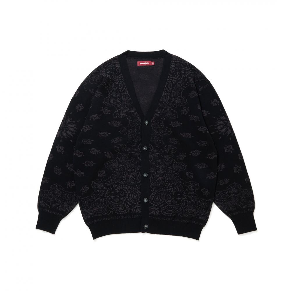 Bandana Cardigan / BLACK/C-GRY