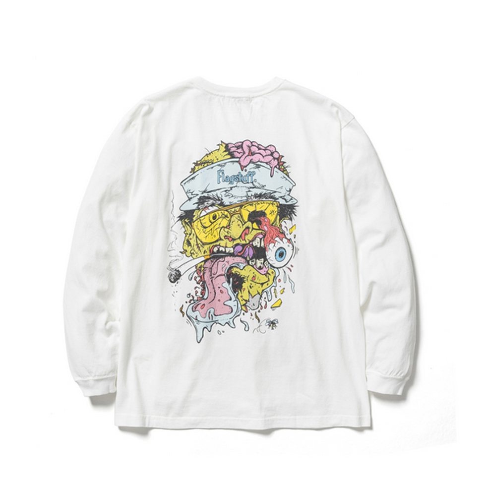 "COLLAPSE" L/S TEE *ホワイト*