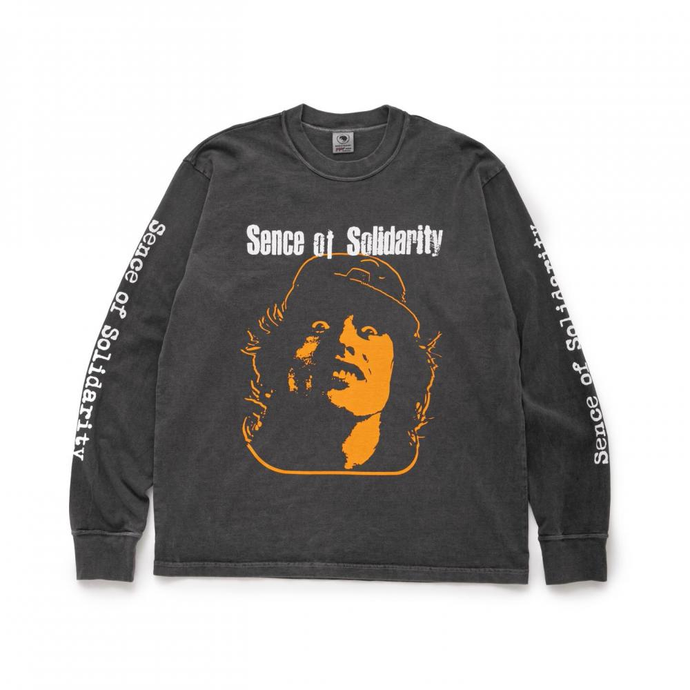 PIGMENT DYED L/S TEE / ORANGE