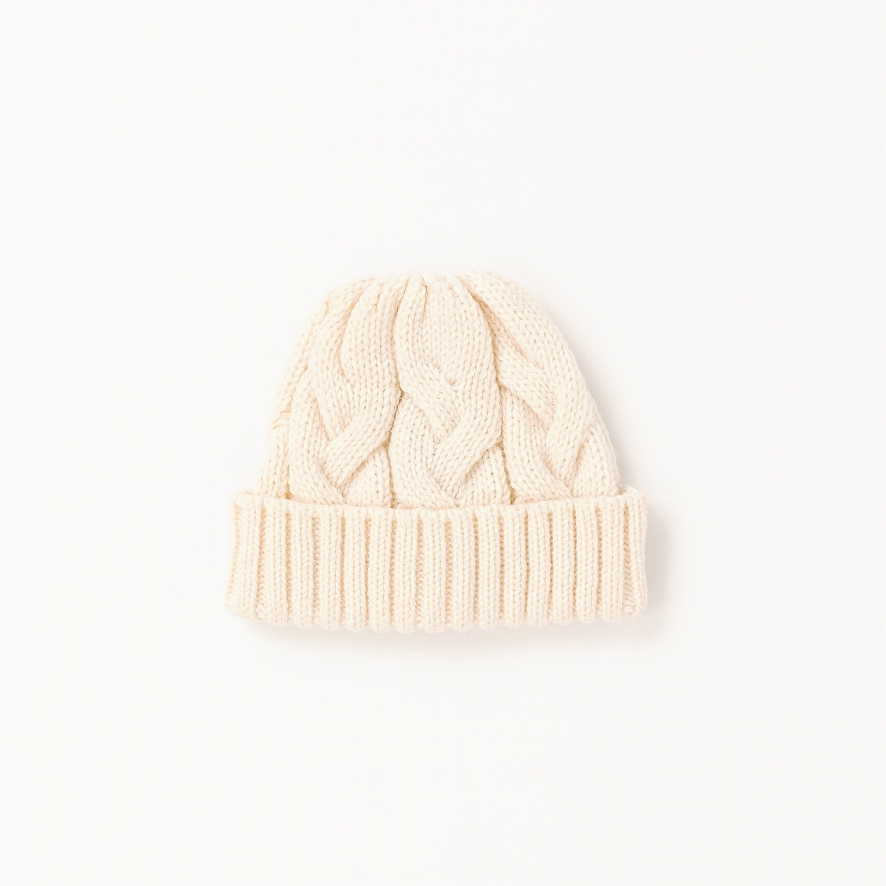 VICTIM×CA4LA / CABLE KNIT CAP *ホワイト*