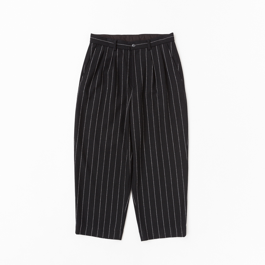 WIDE STRIPE PANTS *ブラック*