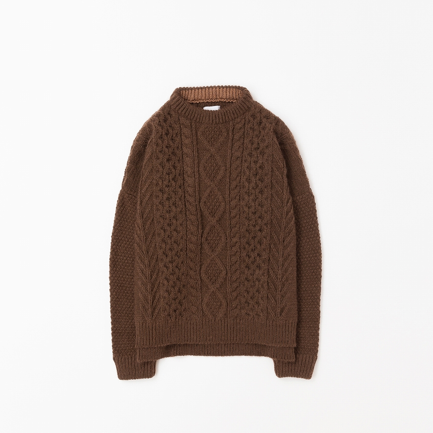 CABLE KNIT *ブラウン*