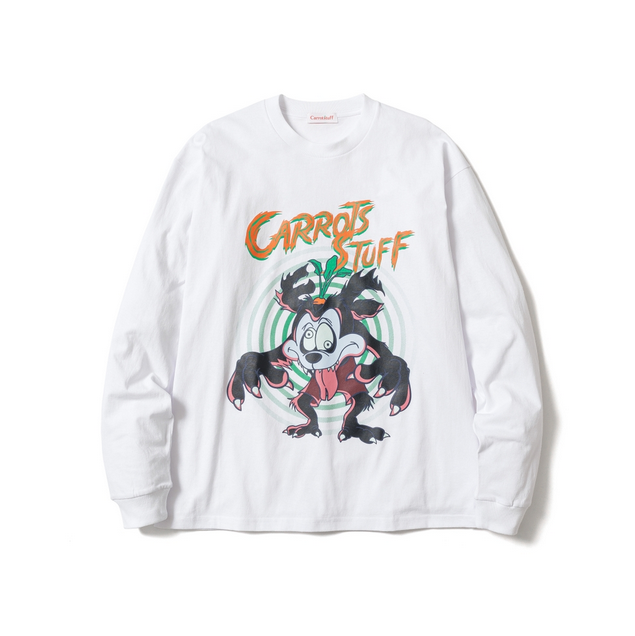 "Carrotstuff" L/S TEE *ホワイト*