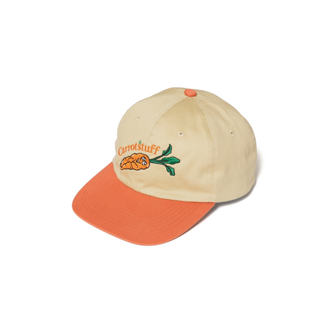 "Carrotstuff" LOGO CAP *ベージュ×オレンジ*