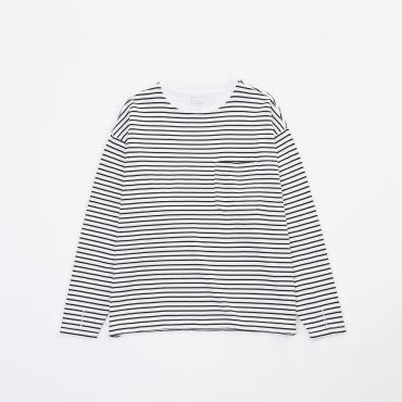 BIG BORDER CUTSEWN *ホワイト×ブラック*