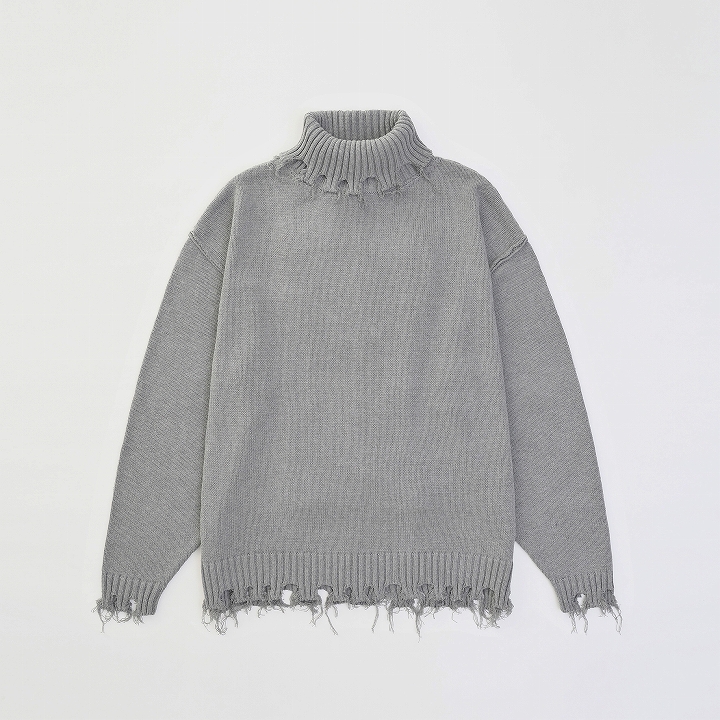 DAMEGE TURTLE KNIT *グレー*