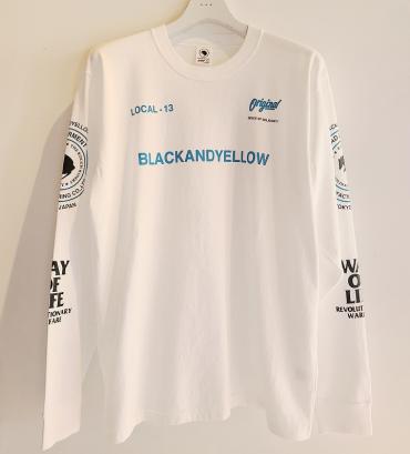 LOCAL-13 L/S *ホワイト×ライトブルー*
