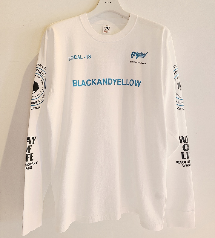 LOCAL-13 L/S *ホワイト×ライトブルー*