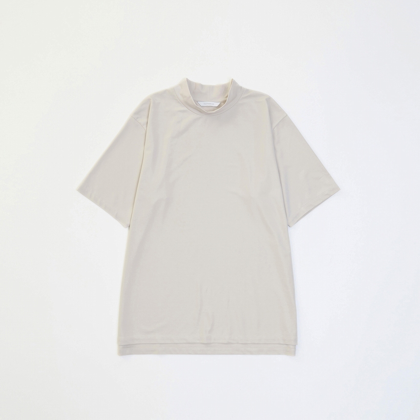 MOCK NECK TEE *パールグレー*