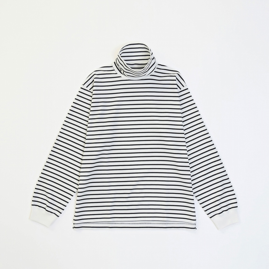 HI-NECK BORDER CUTSEW *ホワイト*