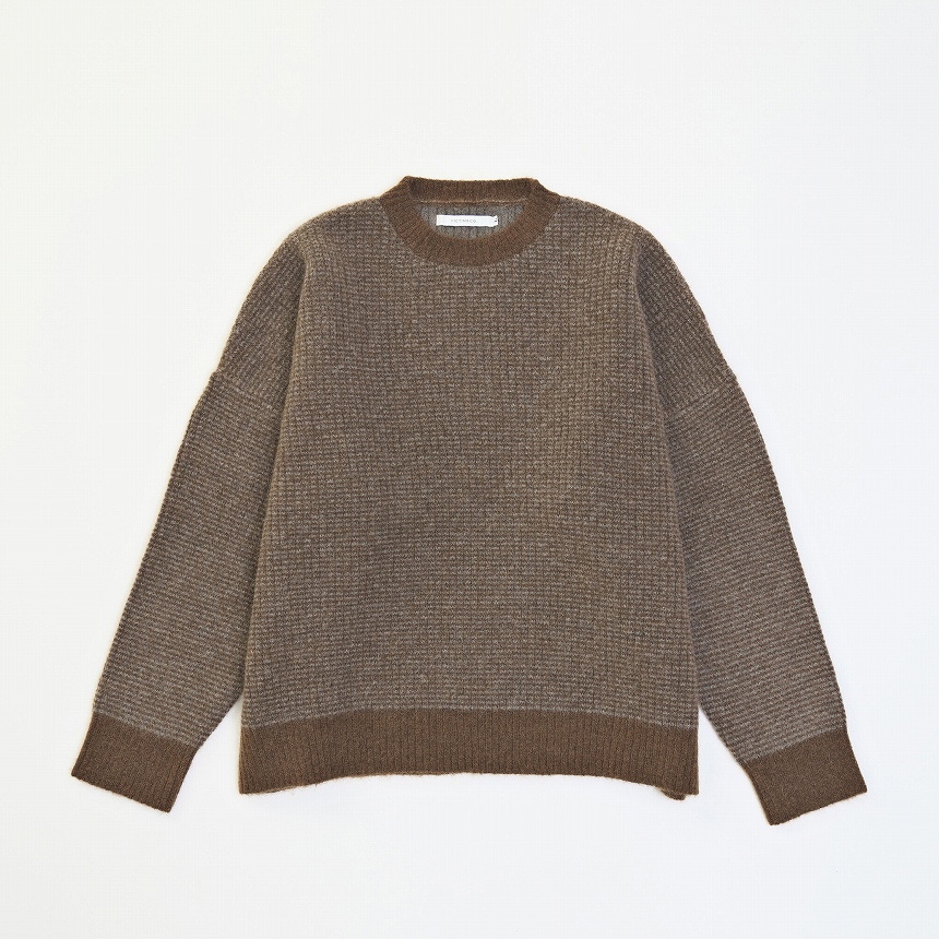 CHECK BIG KNIT *ブラウン*