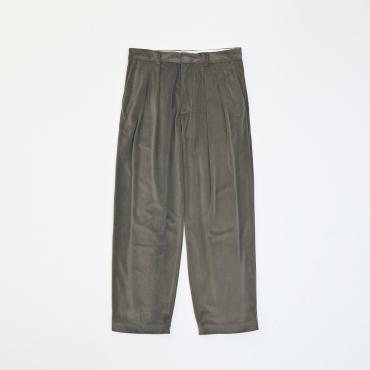VELOR WIDE SLACKS *オリーブ*