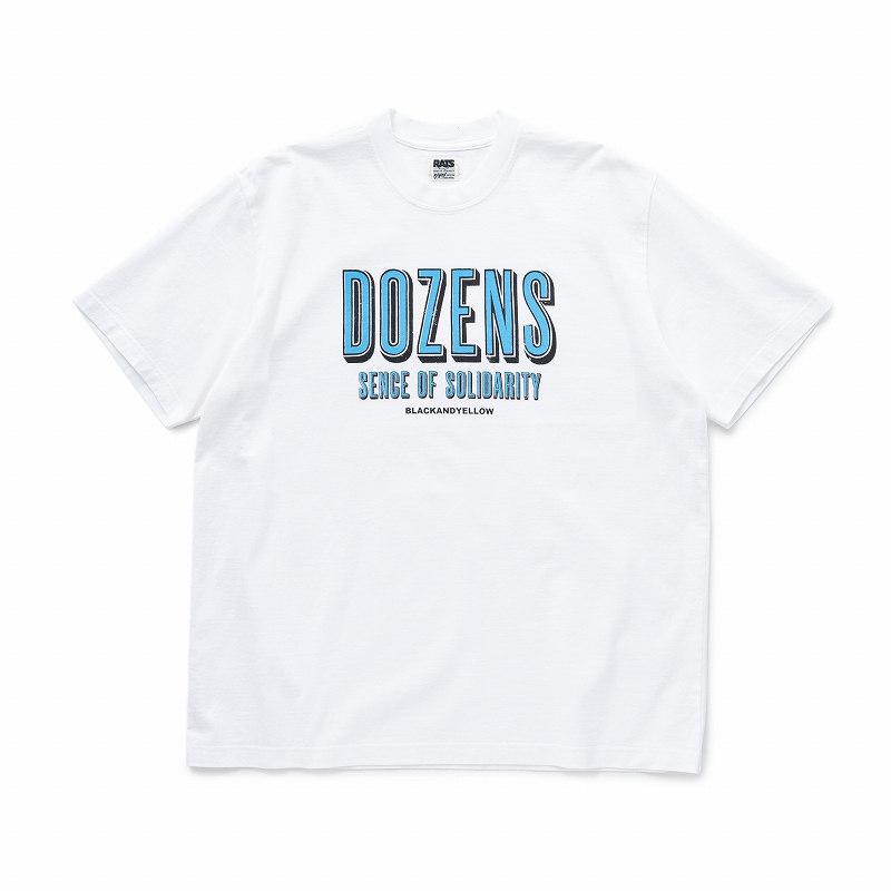 DOZENS TEE *ホワイト×ブルー*