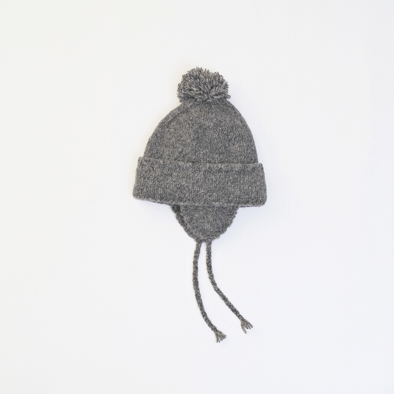 xCA4LA EAR FLAP KNIT CAP *チャコールグレー*