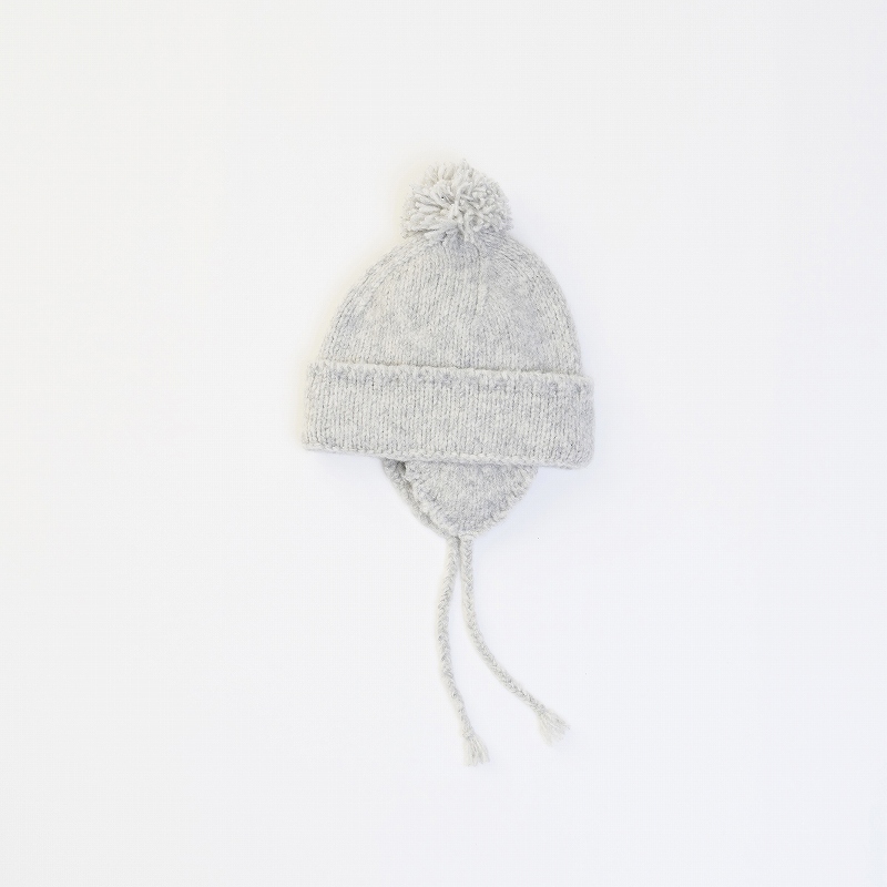 xCA4LA EAR FLAP KNIT CAP *ライトグレー*