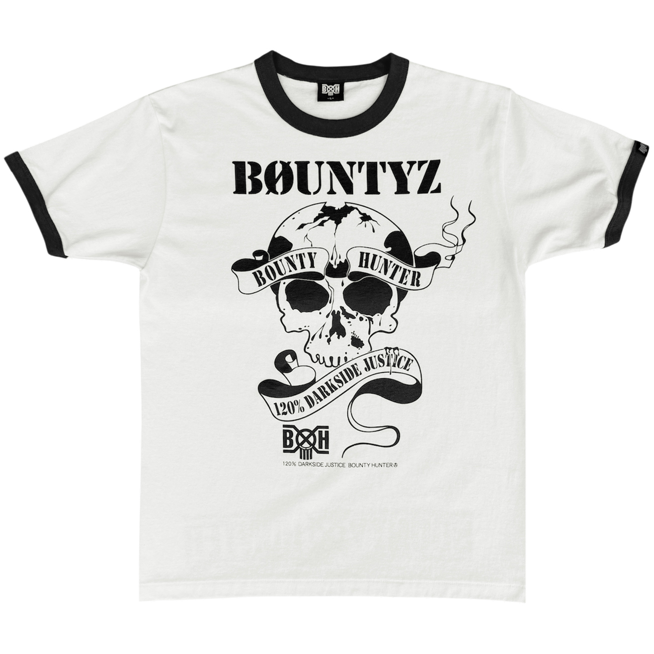 BxH BOUNTYZ Ringer Tee / NATURAL WHITE/BLACK