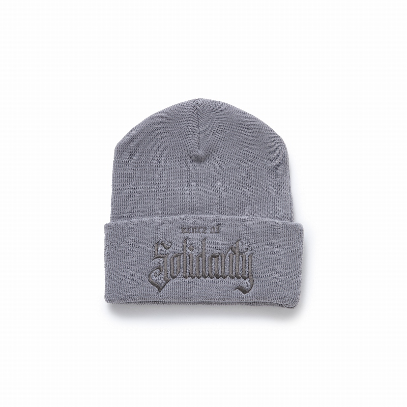 KNIT CAP SOLIDARITY *ライトグレー*