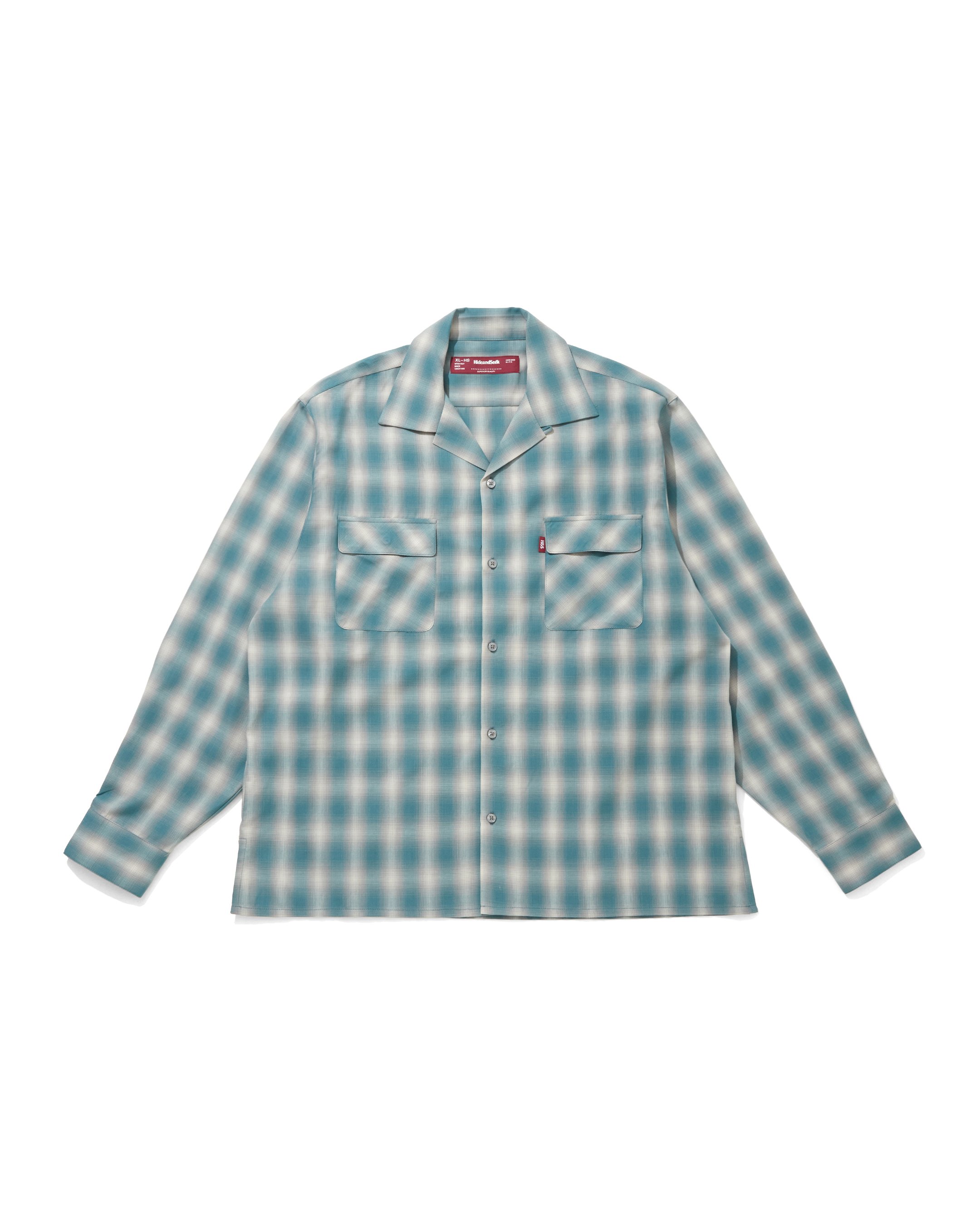 Ombre Check L/S Shirt(26aw) / GREEN