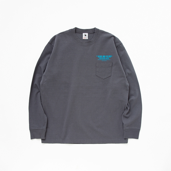 BLACK AND YELLOW L/S *アッシュグレー*