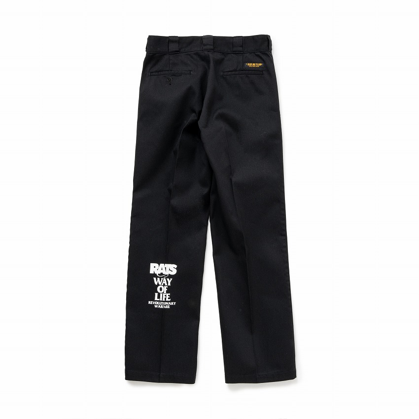 T/C WORK PANTS PRINT *ブラック*