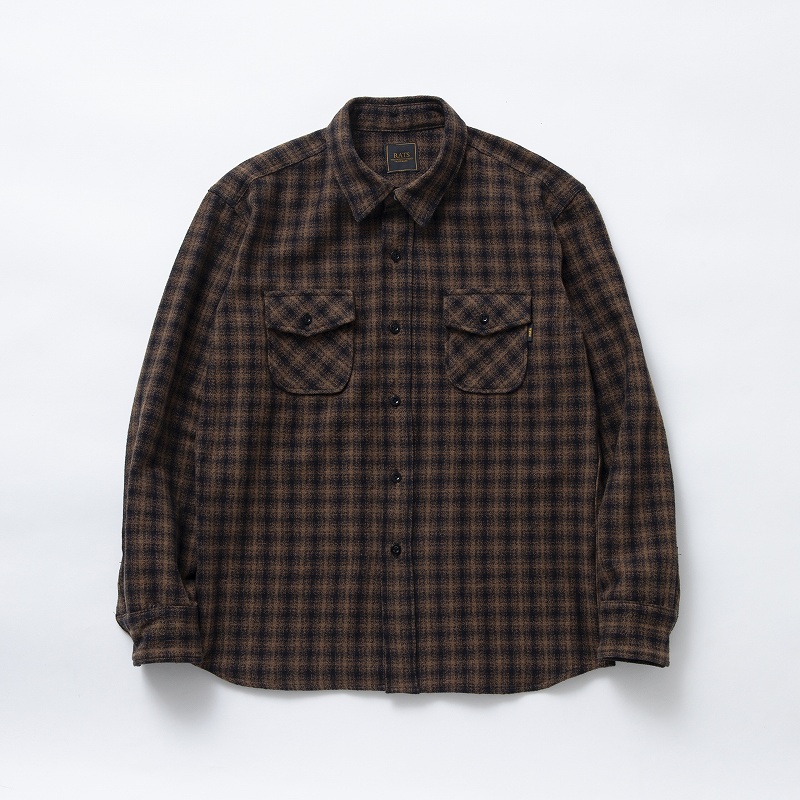 AMUNDSEN CHECK SHIRT *ブラウン*