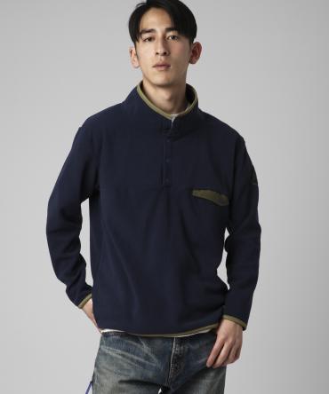 Icon half snap fleece pullover *ネイビー*