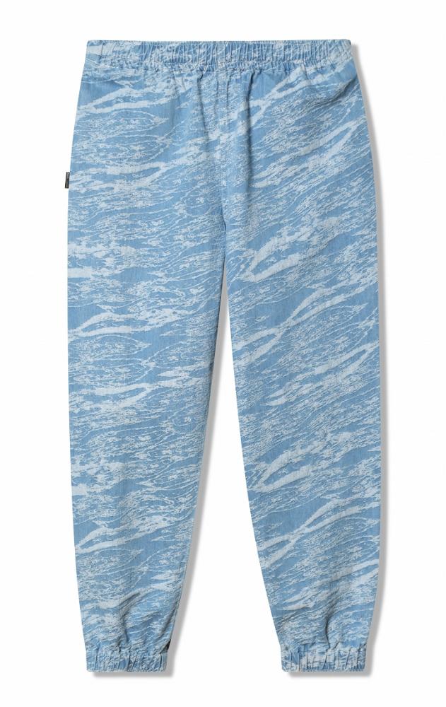 JACQUARD DENIM EASY PANTS *ブルー*