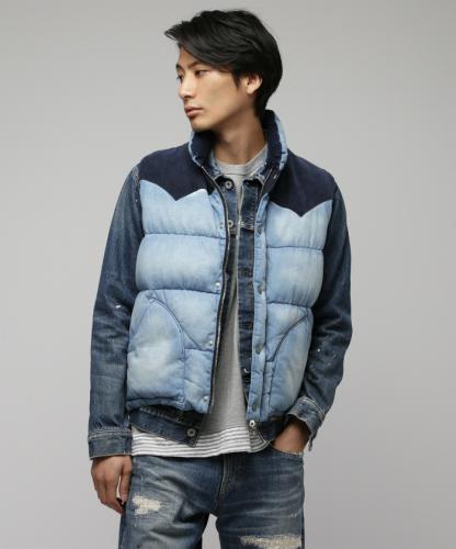 Denim down vest  *ライトインディゴ*