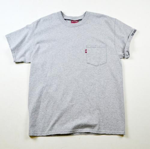 SLEEVE LOGO POCKET S/S TEE *グレー*