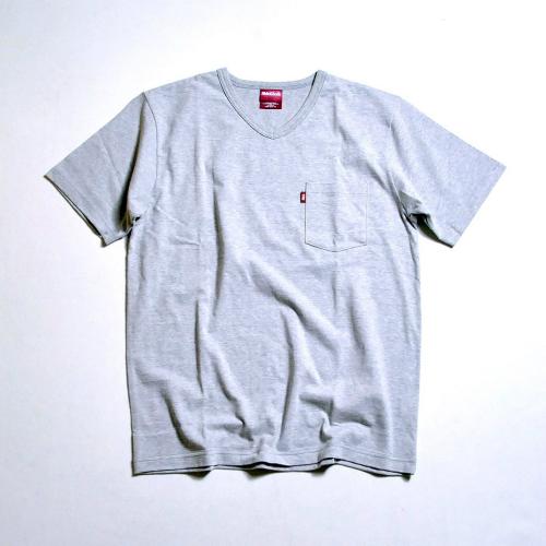 POCKET V-NECK S/S TEE **グレー*