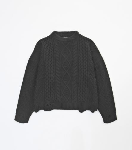 BIG CABLE KNIT    *ブラック*