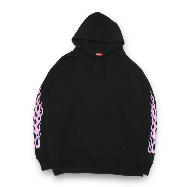 DUSTYCHAMP Flame Hooded Sweat Shirt *ブラック*