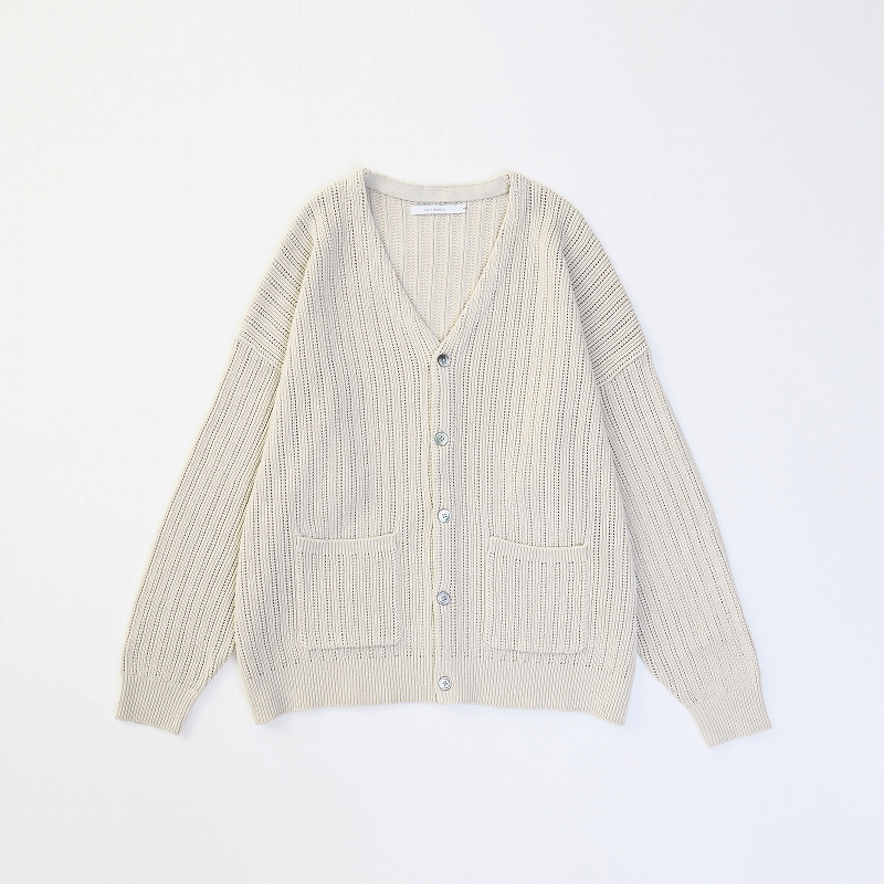 MESH KNIT CARDIGAN *オフホワイト*