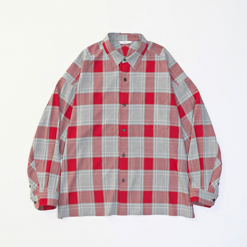 RAYON CHECK BIG SHIRTS *レッド*