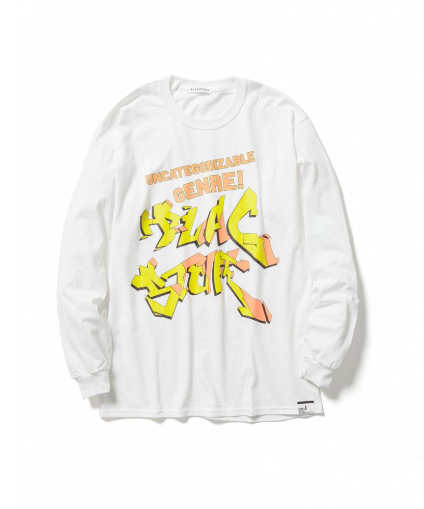 "GENRE" L/S TEE(ORG) *ホワイト*