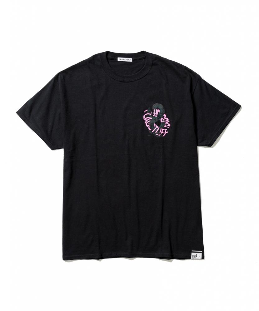 "SNAKE Circle" TEE(PUR) *ブラック*