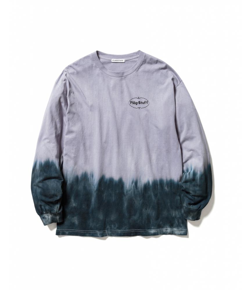 TIE DYE L/S Tee *グレー×ネイビー*