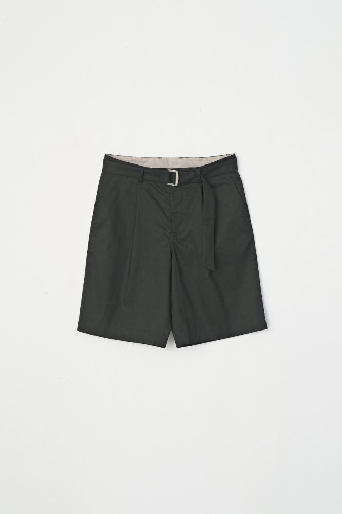 LINEN WIDE SHORTS *ブラック*
