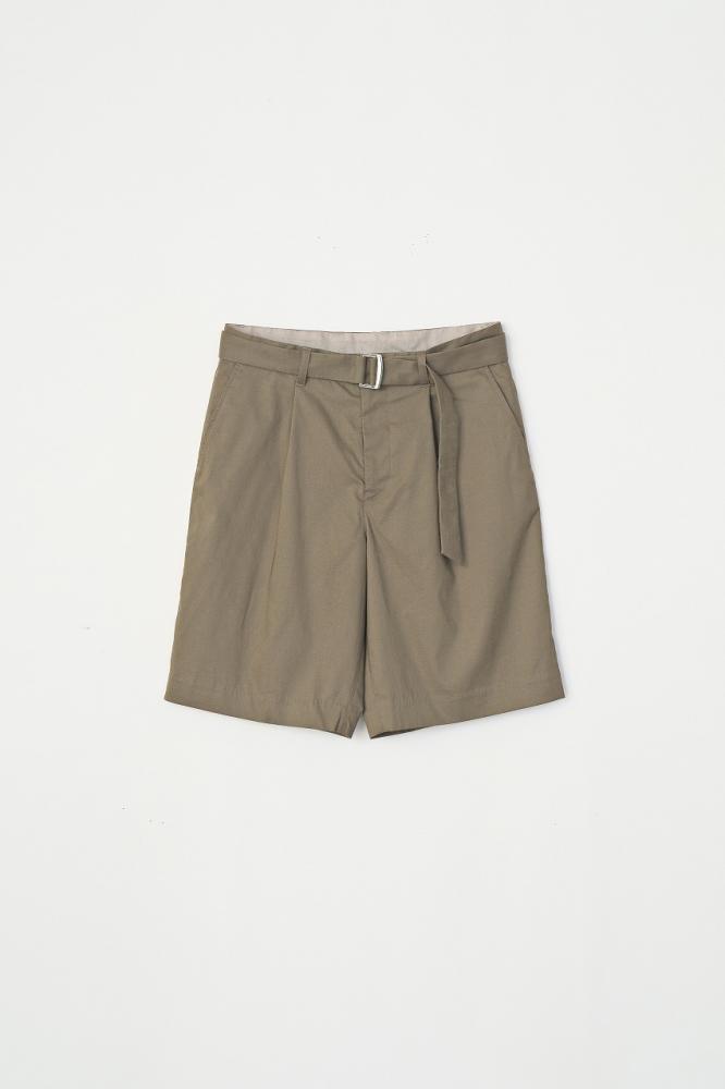 LINEN WIDE SHORTS *ブラウン*