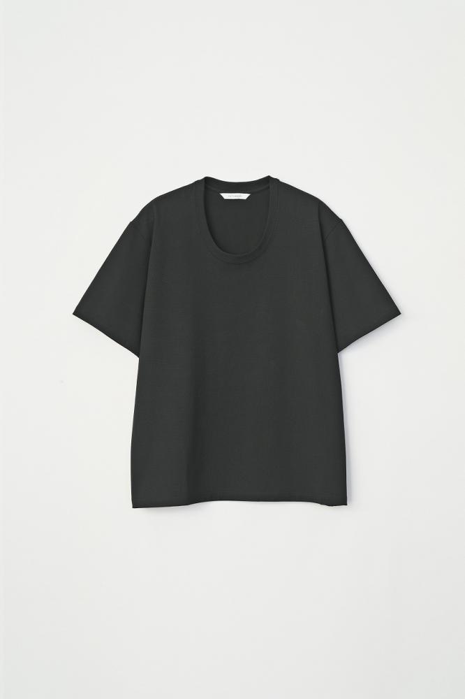 HEAVY COTTON U-NECK TEE *ブラック*
