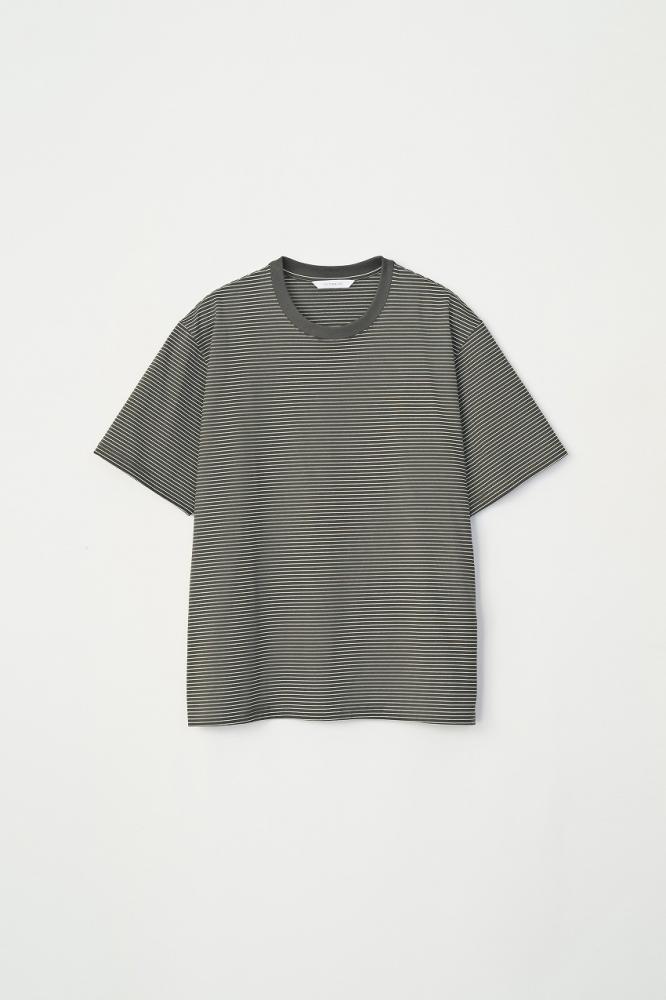 S/S BORDER TEE *オリーブ×ホワイト*