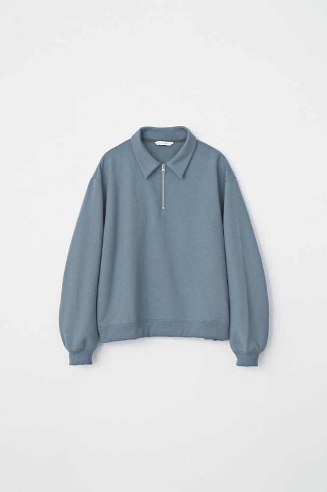 HALF ZIP POLO SWEAT *ブルー*