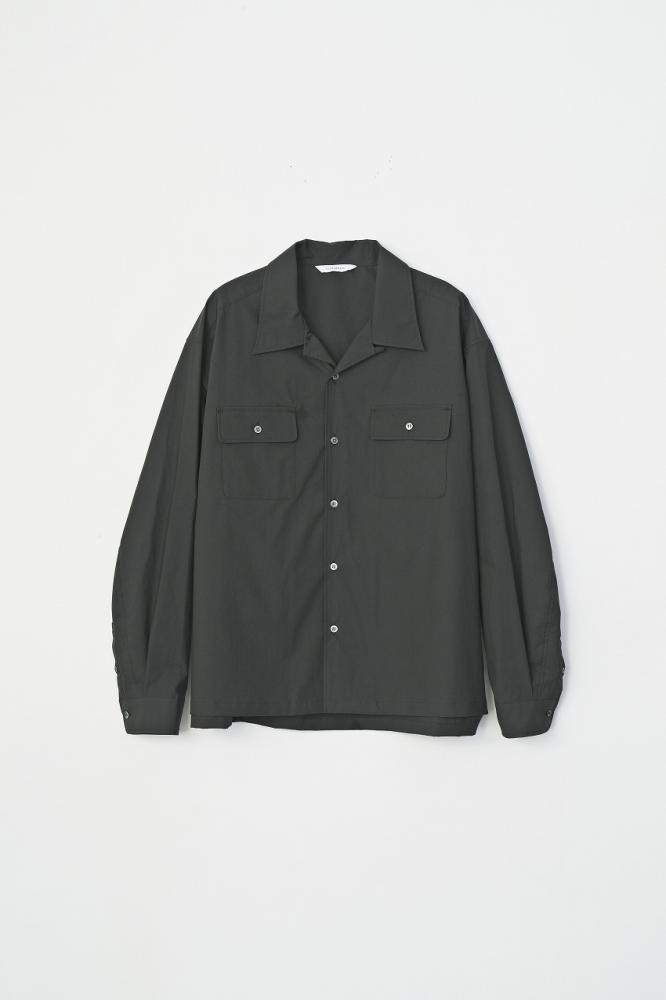 OPEN COLLAR BIG SHIRT *ブラック*
