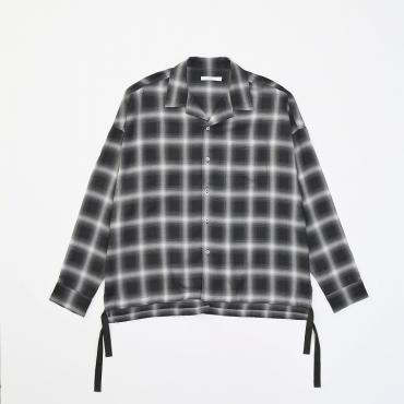 BIG RAYON CHECK SHIRTS *ブラック*